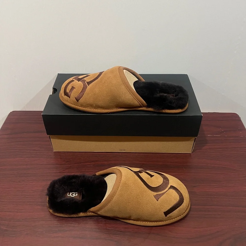 Ugg, Scuff logo Slipper, 1101324, Brown - Picture 7 of 11